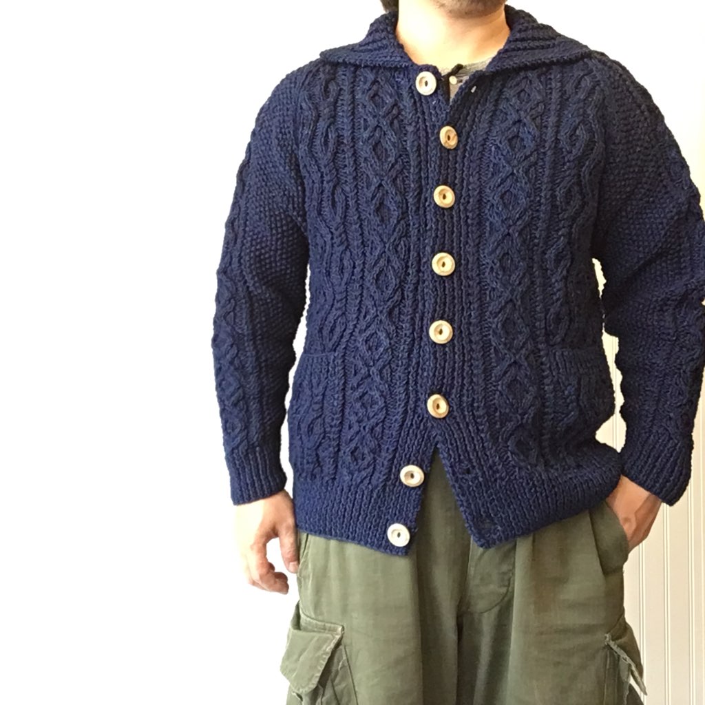 INVERALLAN ”3A Lumber Cardigan” COTTON DARK INDIGO | SIGNAL GARMENTS