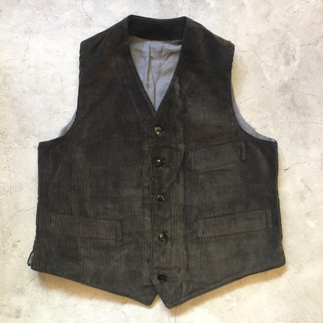 N.O.S. 1930's～1940's ”FRENCH CORDUROY VEST” | SIGNAL GARMENTS