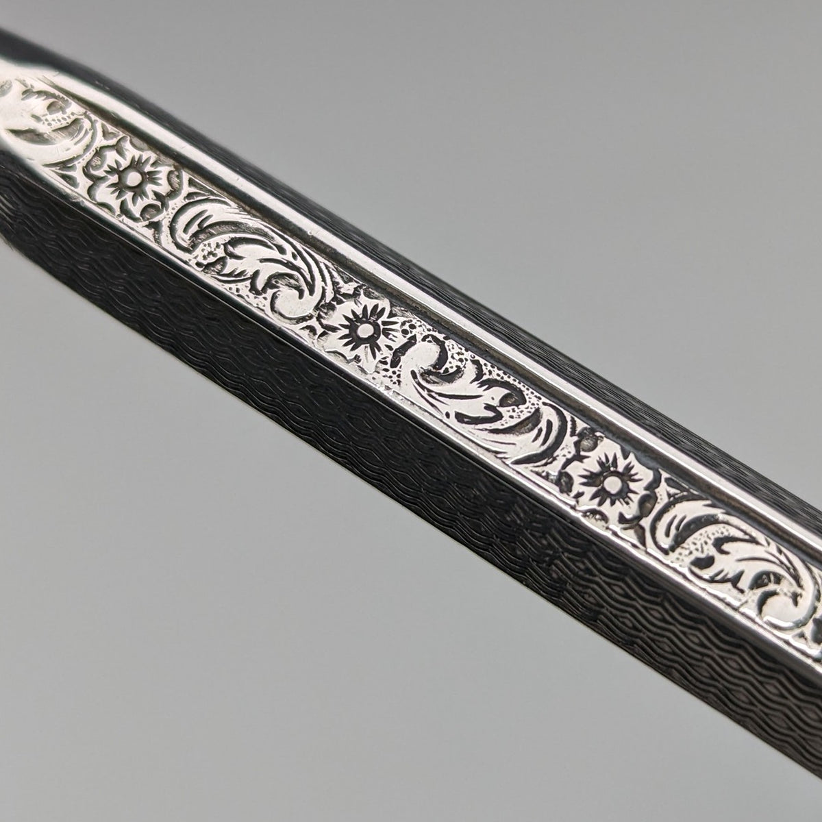 20世紀初頭 アンティーク 花彫刻 835シルバー 推進式シャープペンシル