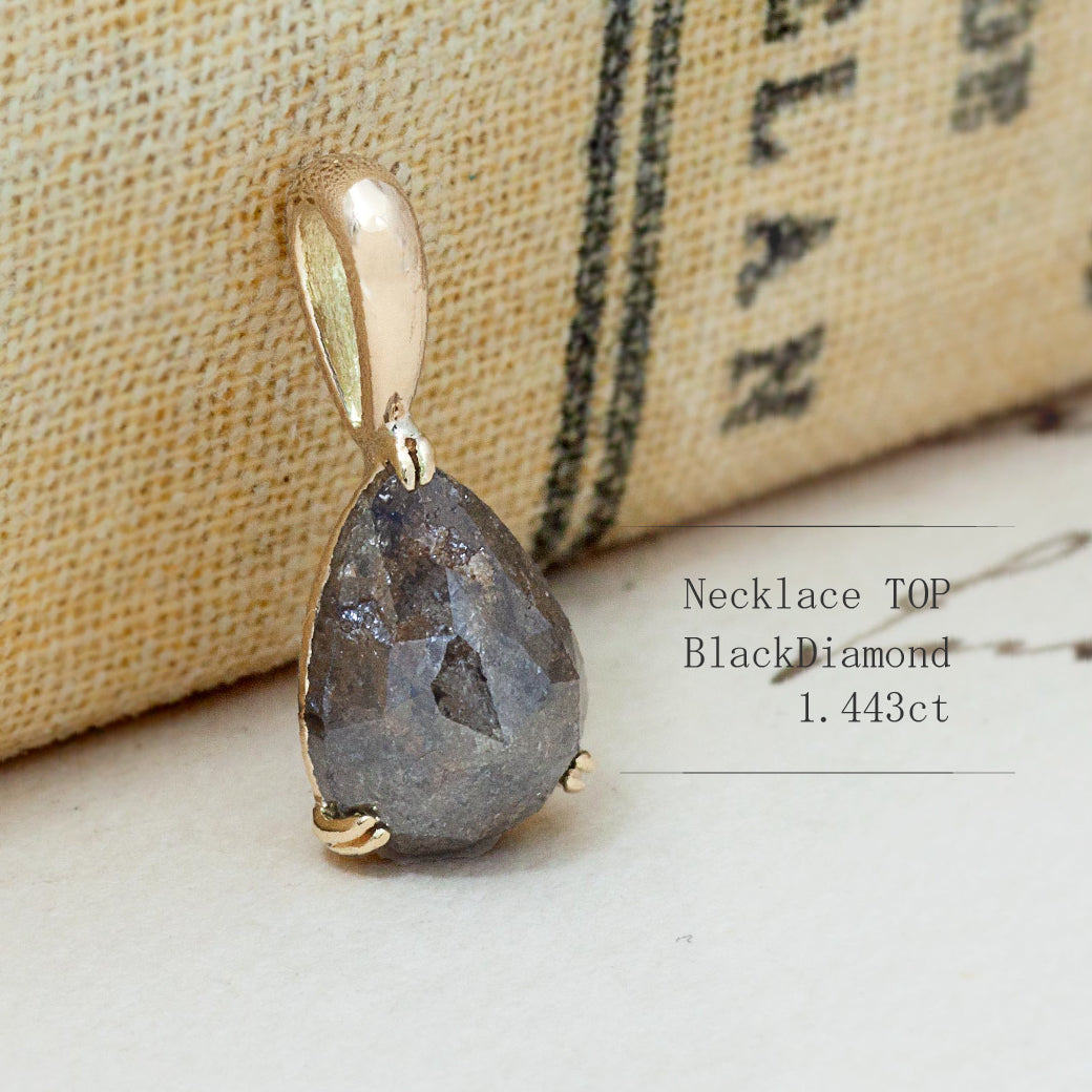 LIMITED】K18 ブラックダイヤモンド ペンダントトップ 1.443ct SPN0056