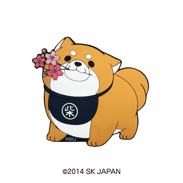 忠犬もちしば ラバーマグネット（桜） – きゃらマルシェ