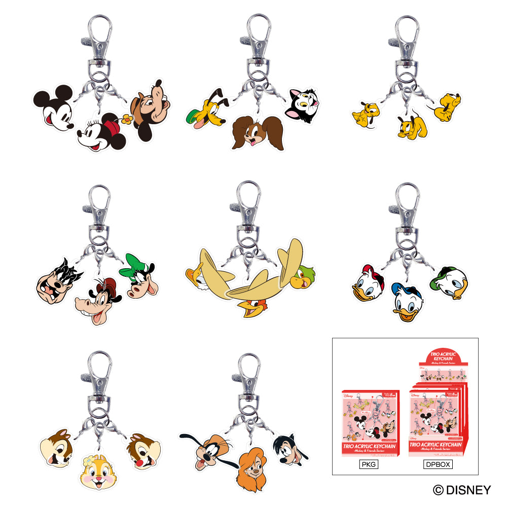 ディズニー トリオアクリルキーホルダー ミッキー＆フレンズシリーズ