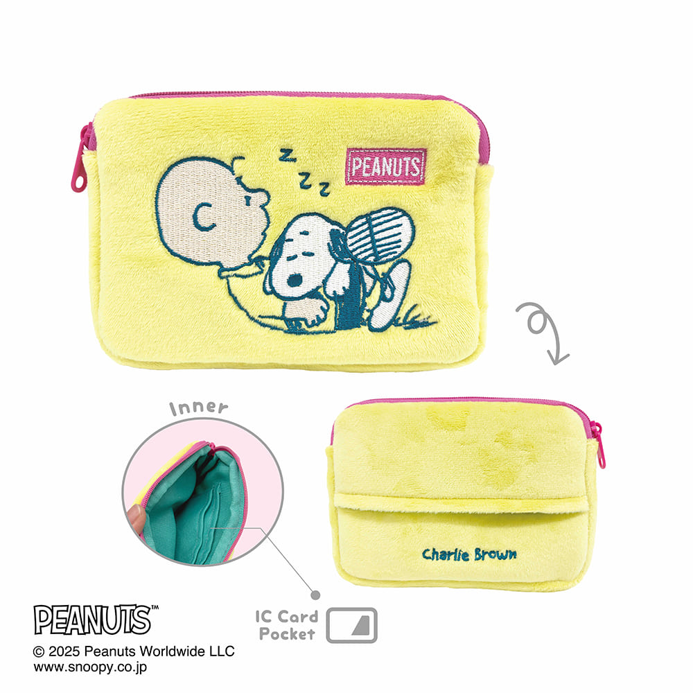 PEANUTS(ピーナッツ)スヌーピー ミニティッシュポーチ付きパスケース