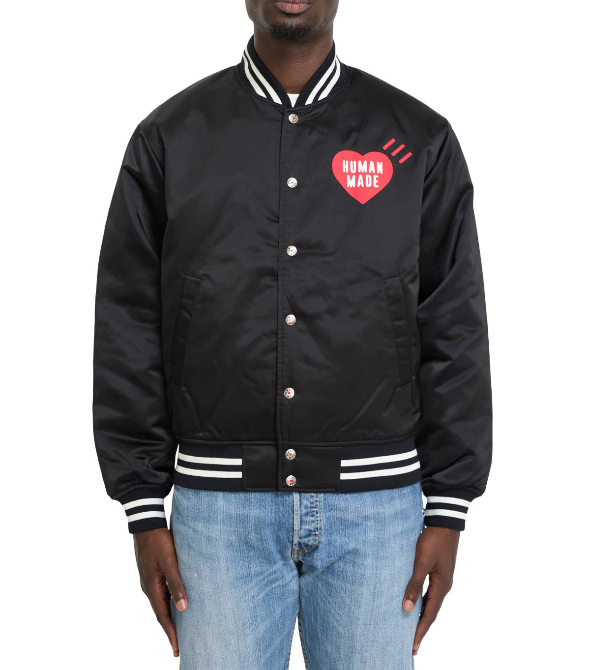 Human Made Nylon Stadium Jacket Black | SOMEWHERE®