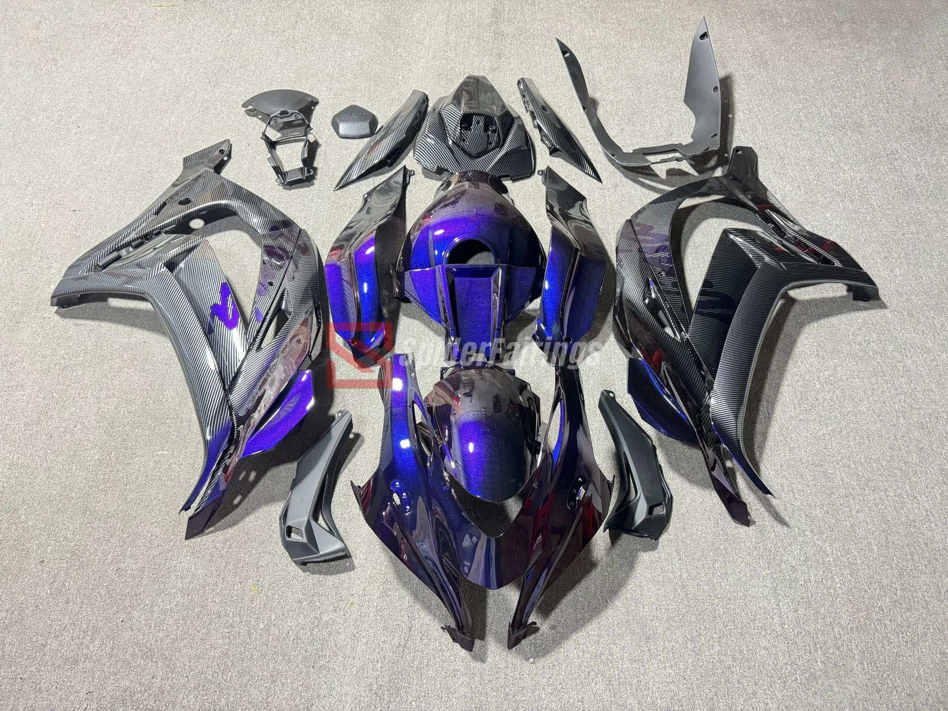 Carbon fiber fairing with the Chameleon color-Kawasaki ZX-10R 2016