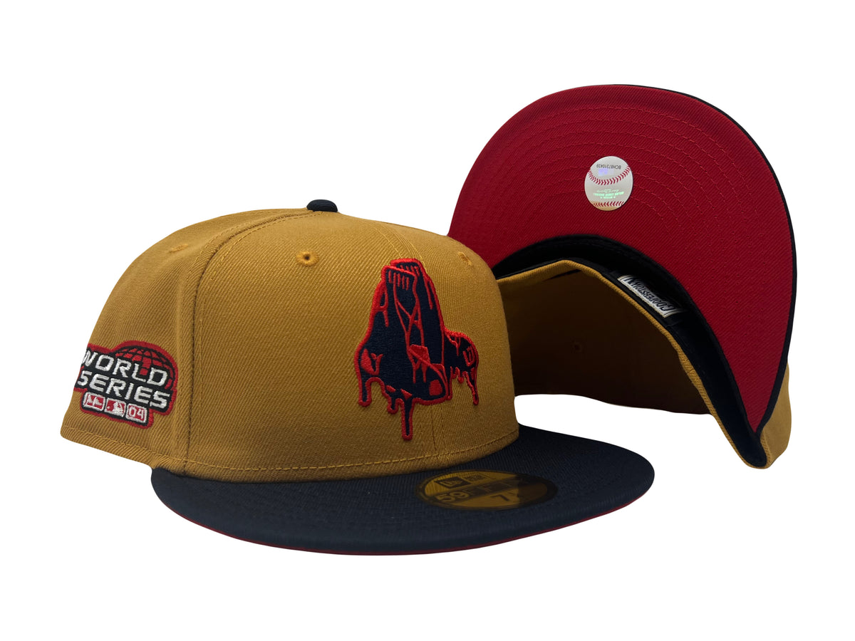 Tan Boston red Sox 2004 World Series Bloody Socks New Era Fitted