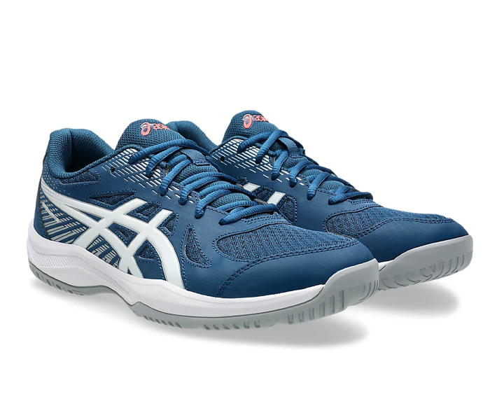 new color - Asics Upcourt 6 Men's Court Shoes, Mako Blue/White
