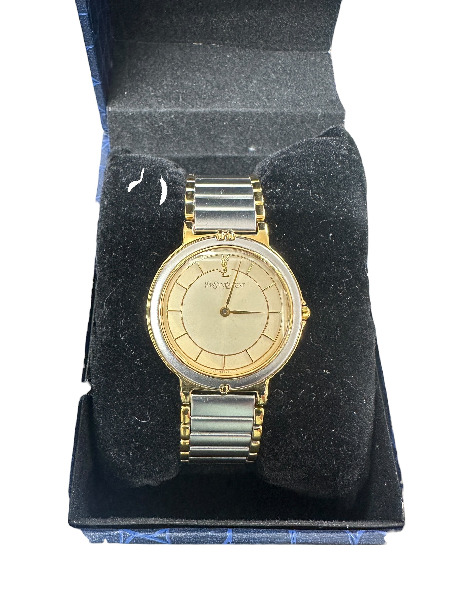 Yves Saint Laurent Vintage Two-Tone Silver & Gold Ladies Watch