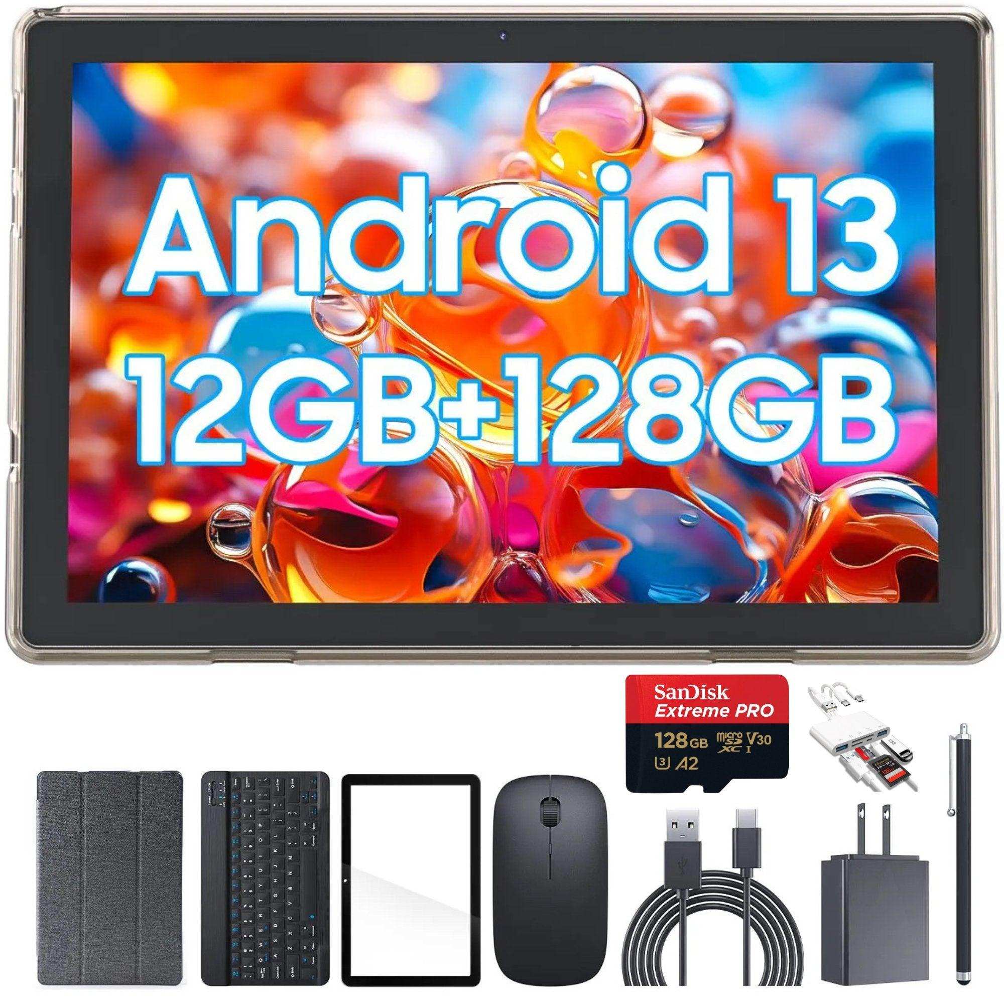 TUTT CP20 2 in 1 Tablet 10.1 Inch FHD Android 13 12GB RAM + 128GB