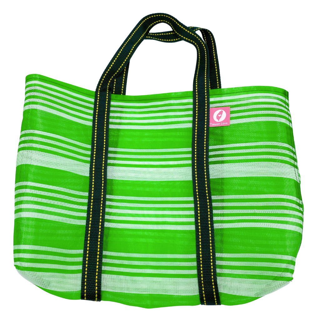 Taiwan Love オリジナル グリーン 台湾漁師網バッグ ナイロンバッグ