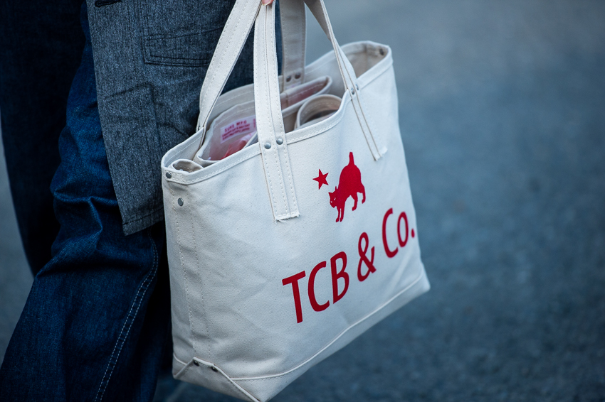 XX DEVELOPMENT and TCB JEANS COAL BAG | TCB jeans