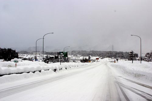 国道257号雪道変