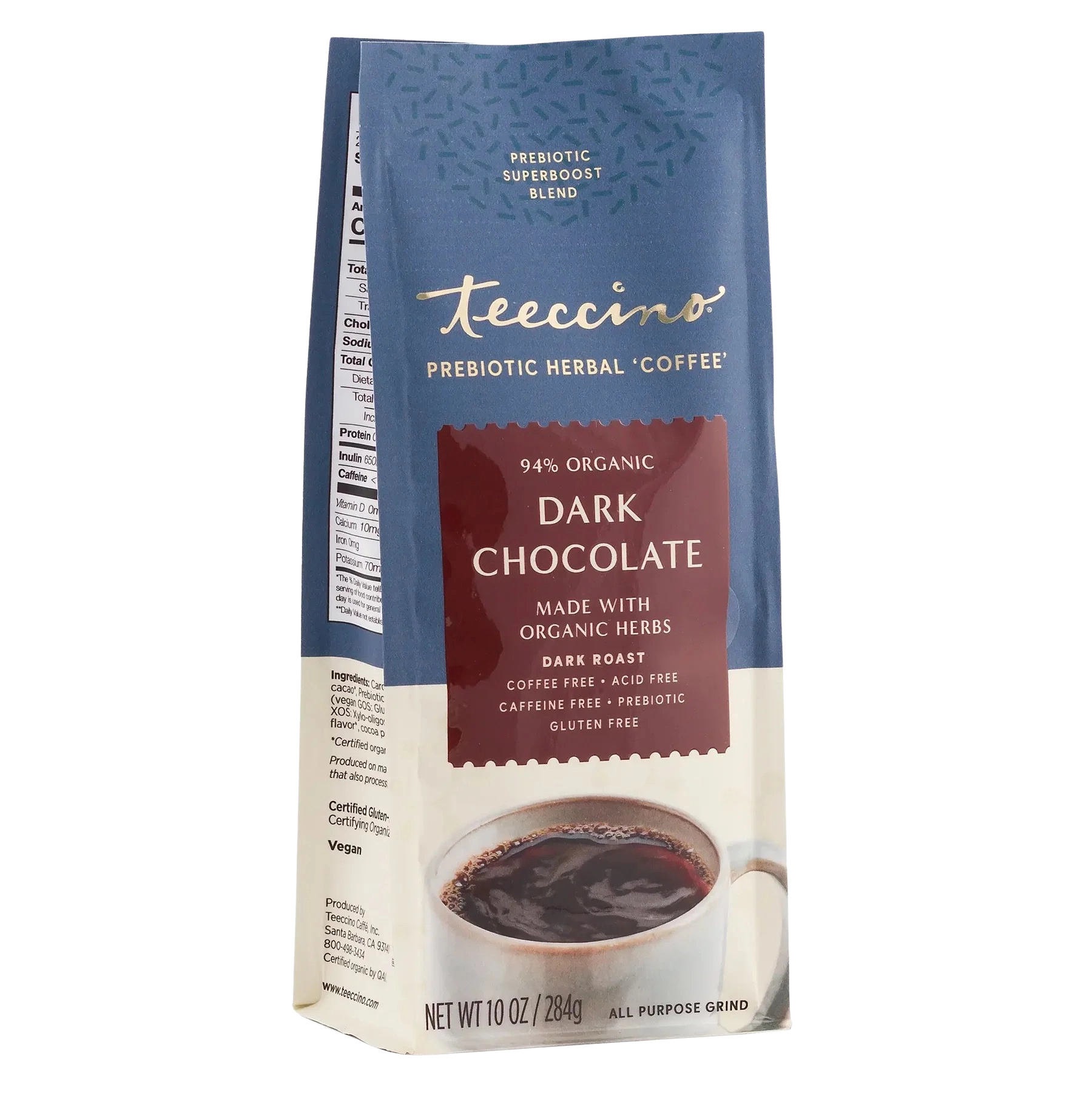 Dark Chocolate Prebiotic SuperBoost Herbal Coffee – Teeccino