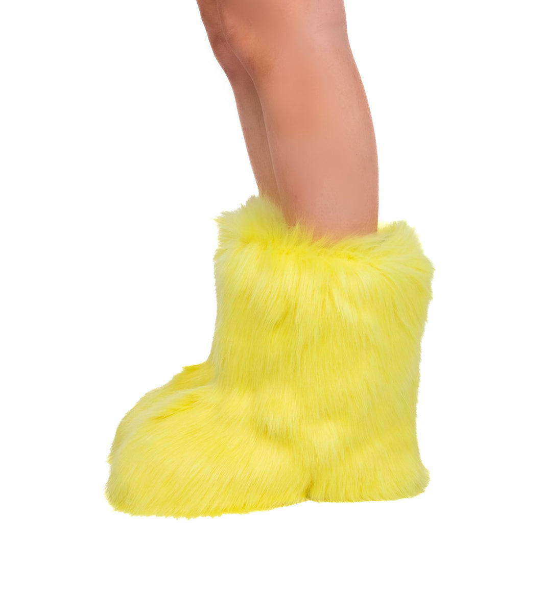 Yellow Fuzzy Boots – THE LUMI SHOP
