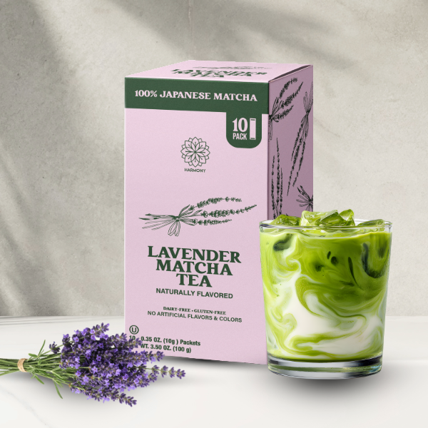 Lavender Matcha – Shade-Grown, Antioxidant-Rich | 10 Stick Packs