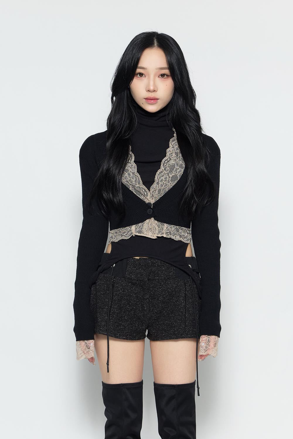 THEREDTHREAD / ザレッドスレッド】S framed lace tops