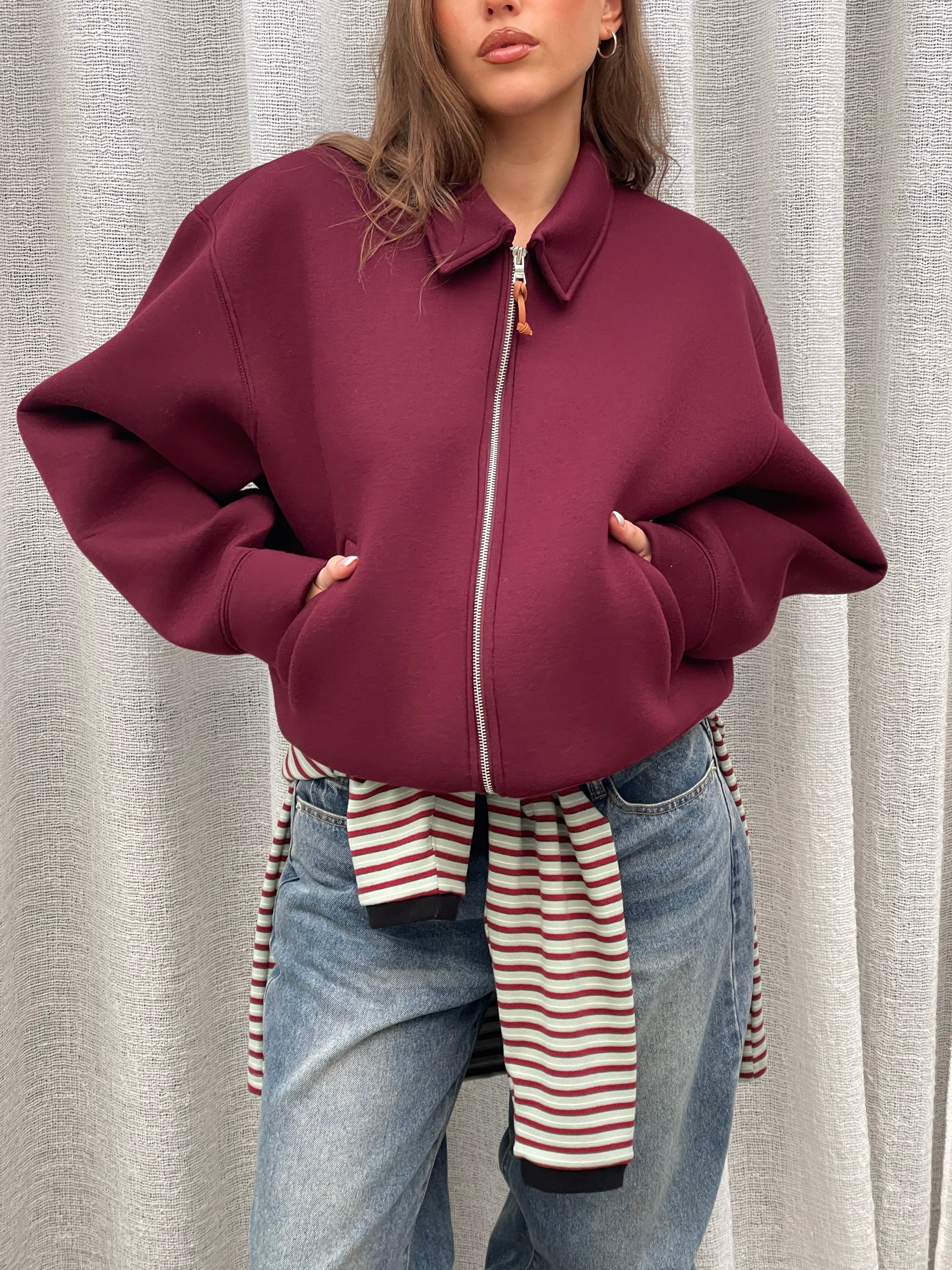 Zipper Vest Burgundy – The Room Antwerp