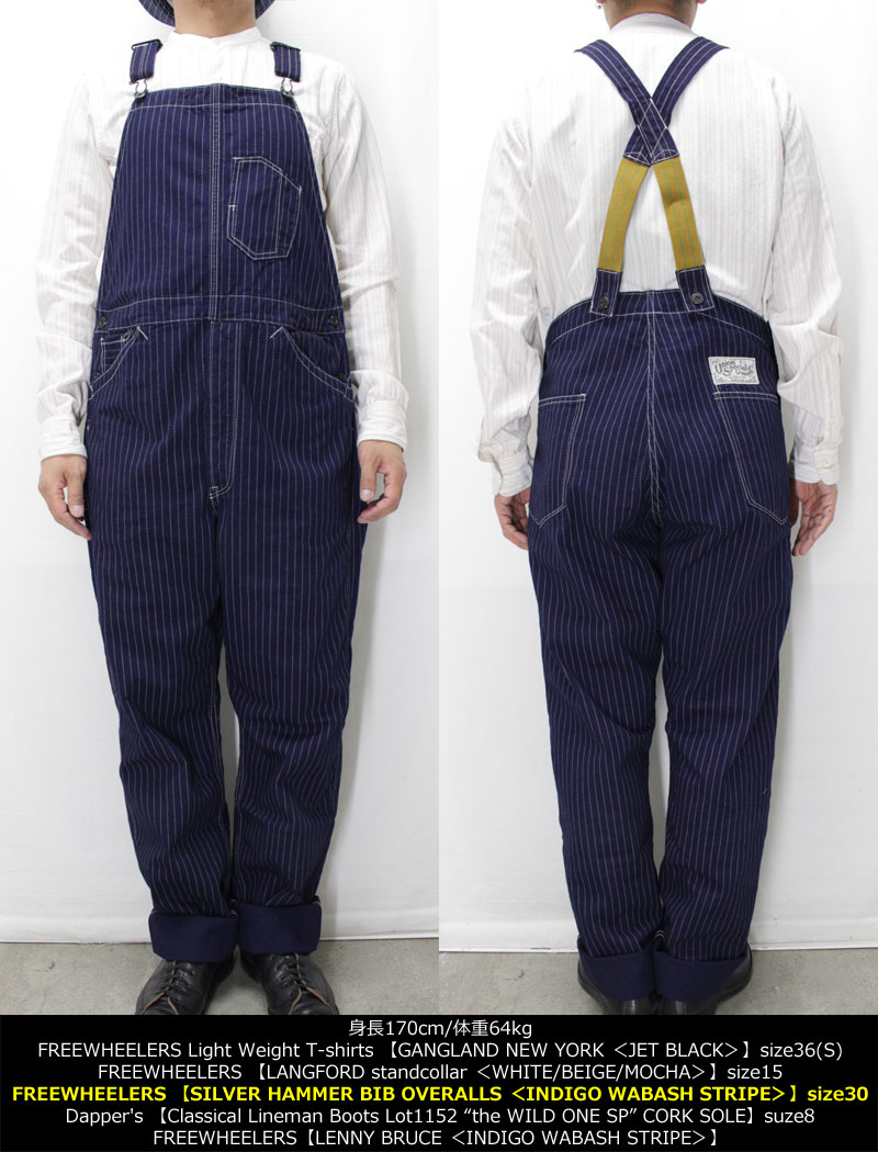 FREEWHEELERS 【SILVER HAMMER BIB OVERALLS ＜INDIGO WABASH CLOTH