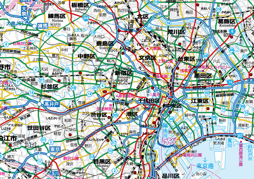 A0判 東京都全図 ポスター – 地図のことなら塔文社