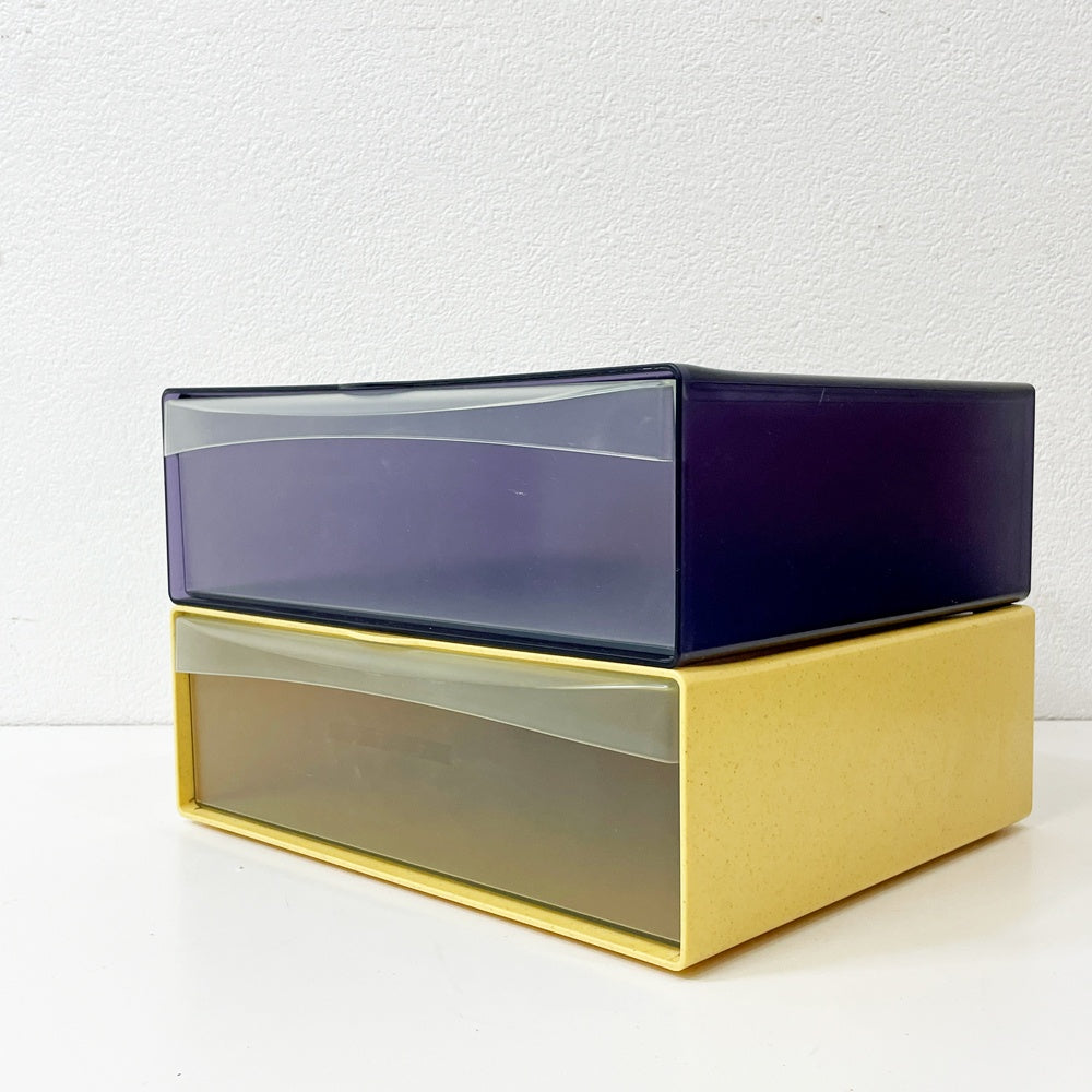 タッパーウェア Tupperware システムドロワー ワイド クリアブルー