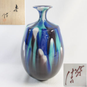 九谷焼 人間国宝 三代徳田八十吉 燿彩 壷 | 骨董・茶道具