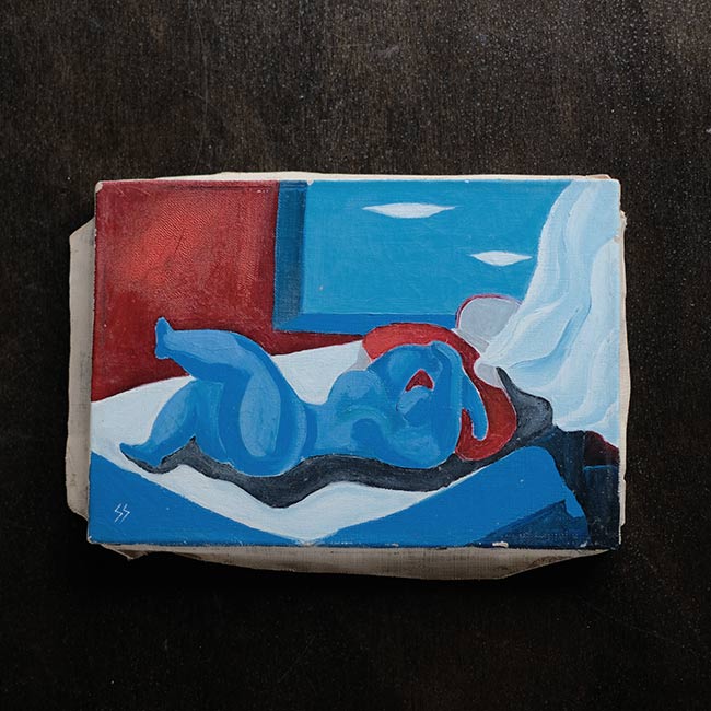 油彩画「横たわる女性」 – zakka store towi