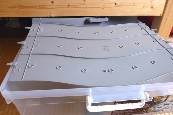 ミニ四駆ジャパンカップジュニアサーキットの収納、ニトリのキャスター