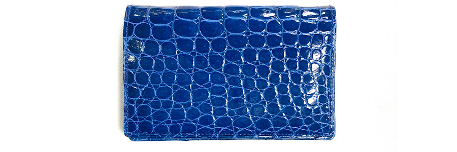 クロコダイル・名刺・カードケース ロイヤルブルーカラー | TS-HORIUCHI