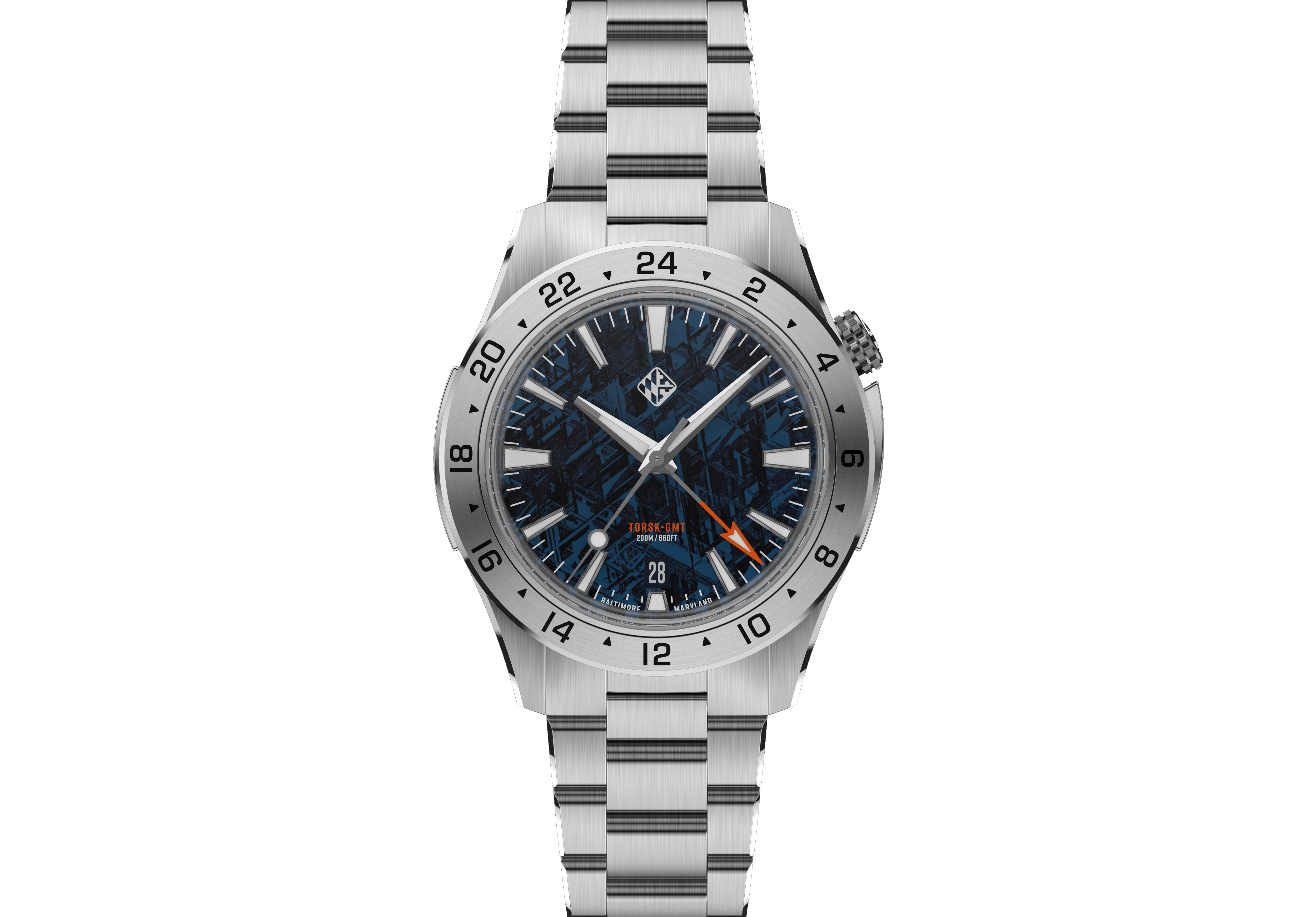 Steel Torsk GMT 39 - Cobalt Blue Meteorite (Preorder) – Tsao Baltimore