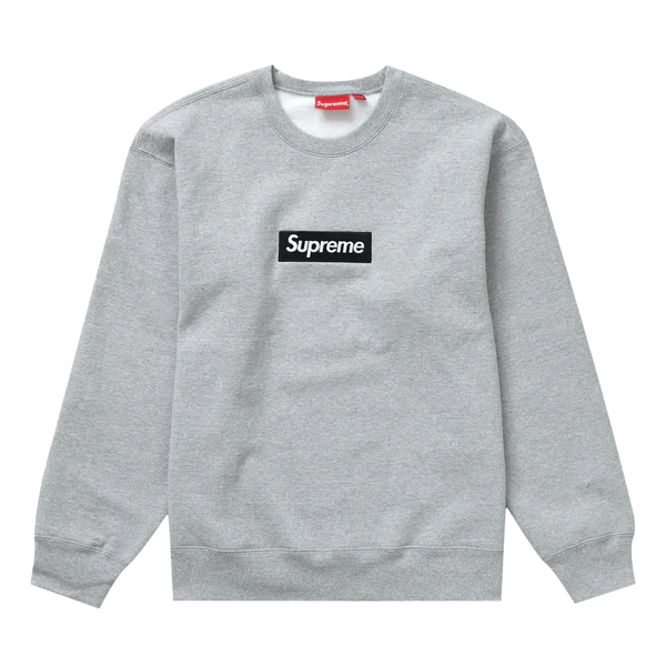 SUPREME BOX LOGO CREWNECK 'HEATHER GREY' (FW22)