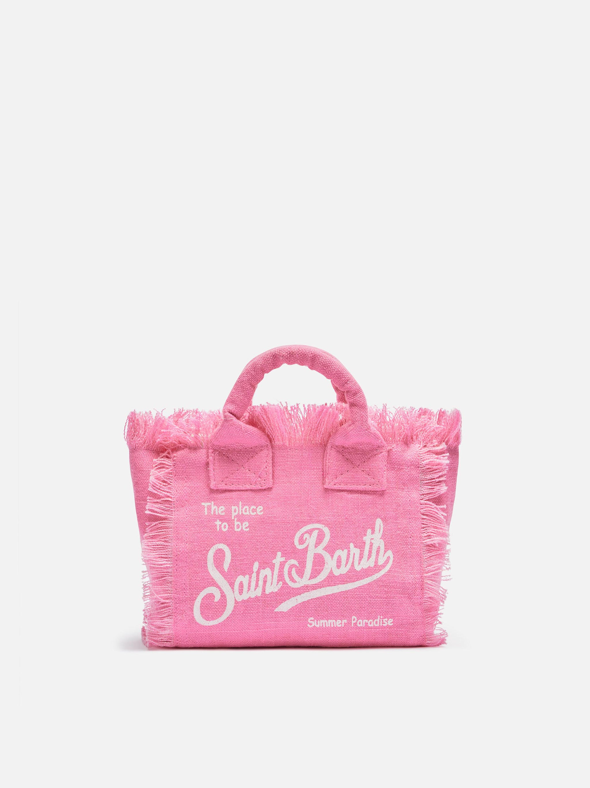 Mini Vanity pink bag in 100% LINEN – MC2 Saint Barth