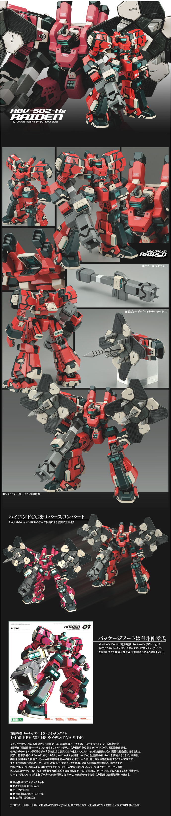 KOTOBUKIYA VIRTUAL-ON PLASTIC MODEL SERIES WEB SITE - 1/100 HBV