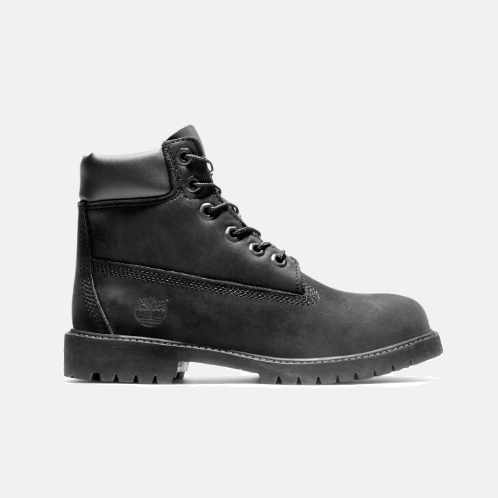 Timberland Junior 6-inch Premium Black Waterproof Boots – Puffer Reds