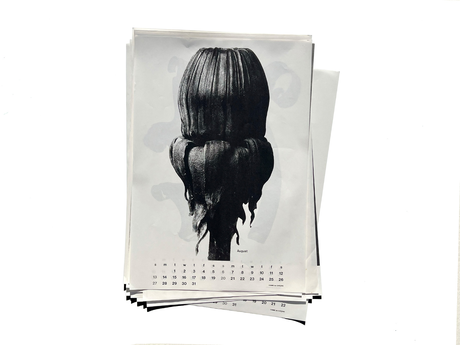 COMME des GARÇONS 1989 Calendar (Semi-Complete / January Missing