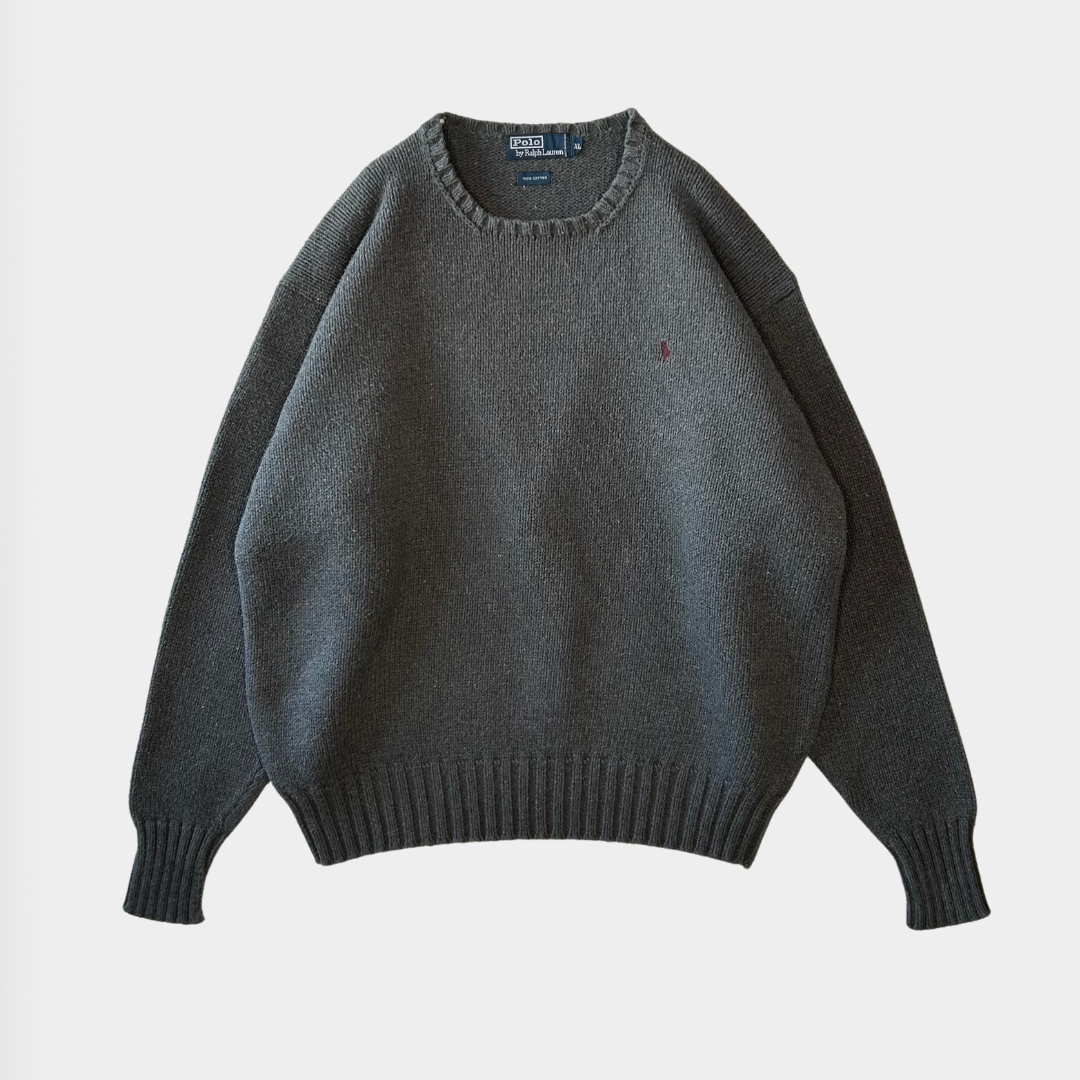 Polo Ralph Lauren ラルフローレン コットンニット チャコールグレー