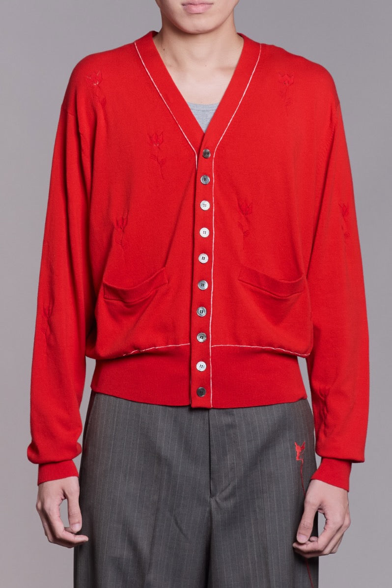 MASU(エムエーエスユー)のMB 10 BUTTONS CARDIGAN REDの通販｜PALETTE