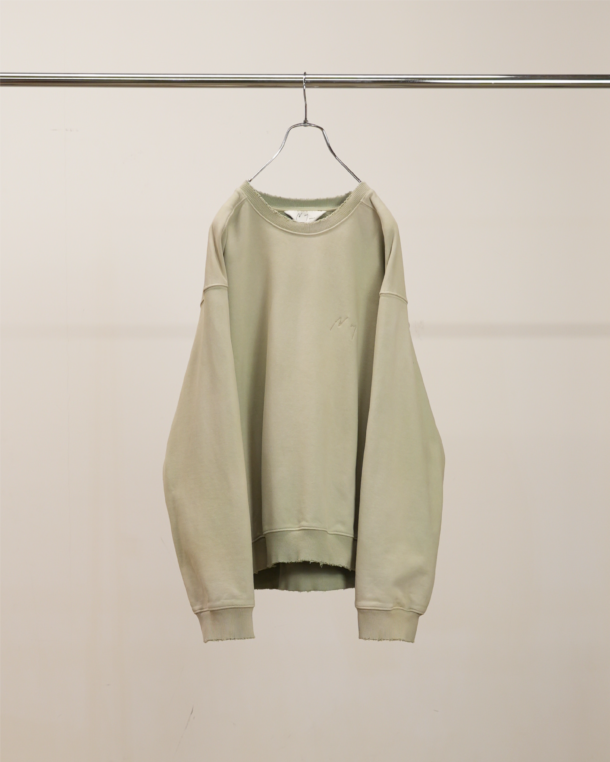 ANCELLM】UNEVENNESS SWEAT SHIRT - GRAYMINT