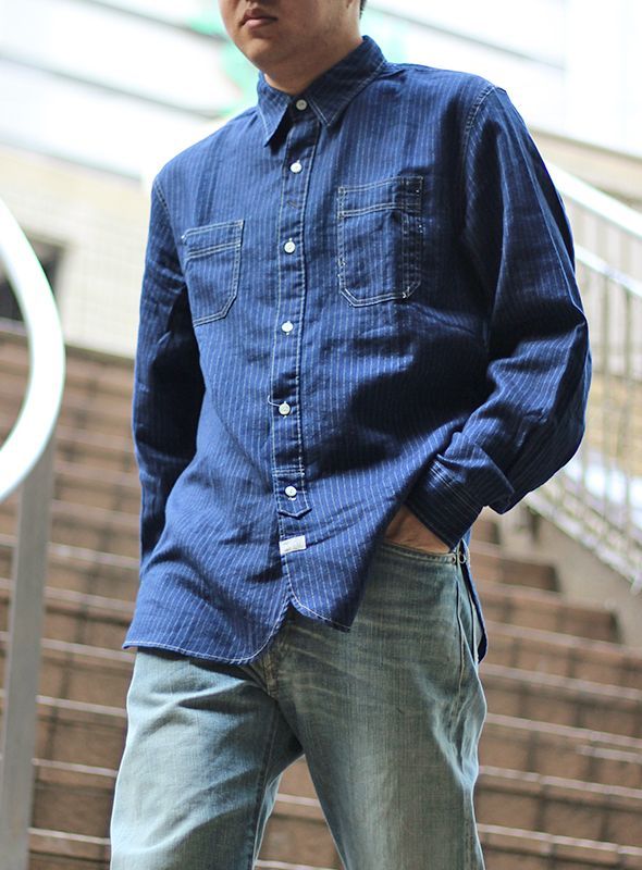 RRL ダブルアールエル ウォバッシュストライプ ワークシャツを通販