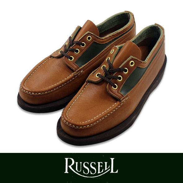 RUSSELL MOCCASIN ラッセルモカシン HURON MOCCASIN TAN/GRN (Paper