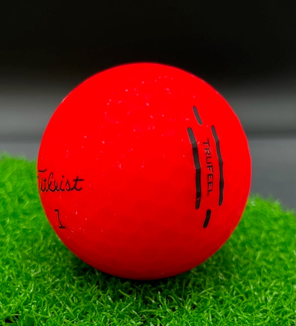 Pre-Owned Golf Balls | Titleist TruFeel Matte Red for Soft Feel