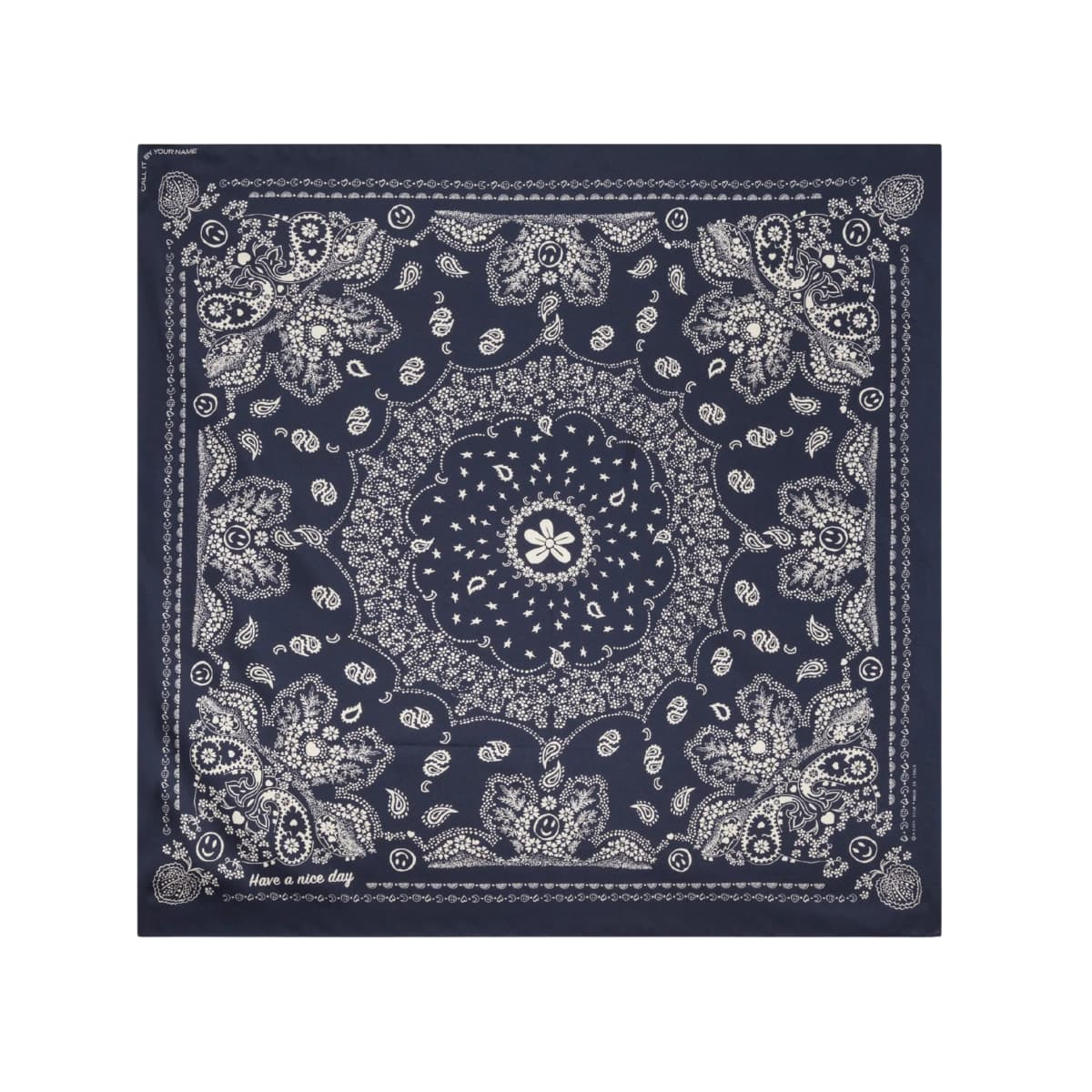 Call It By Your Name | Bandana en Soie - NAVY - Petit Modèle