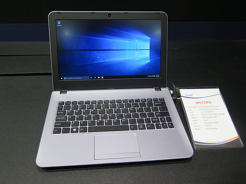 イベントレポート】Clevo、Apollo Lake搭載の11.6型ノートを展示 - PC