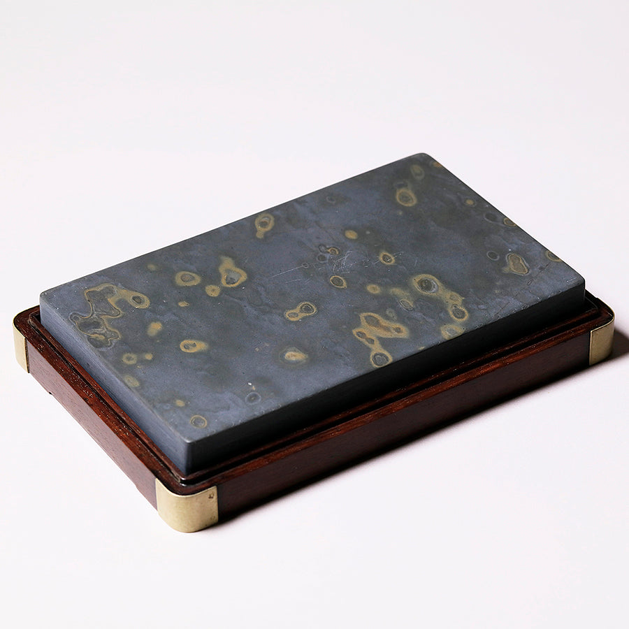 歙州 水坑/金星金花紋板硯 8吋 – PIGMENT TOKYO