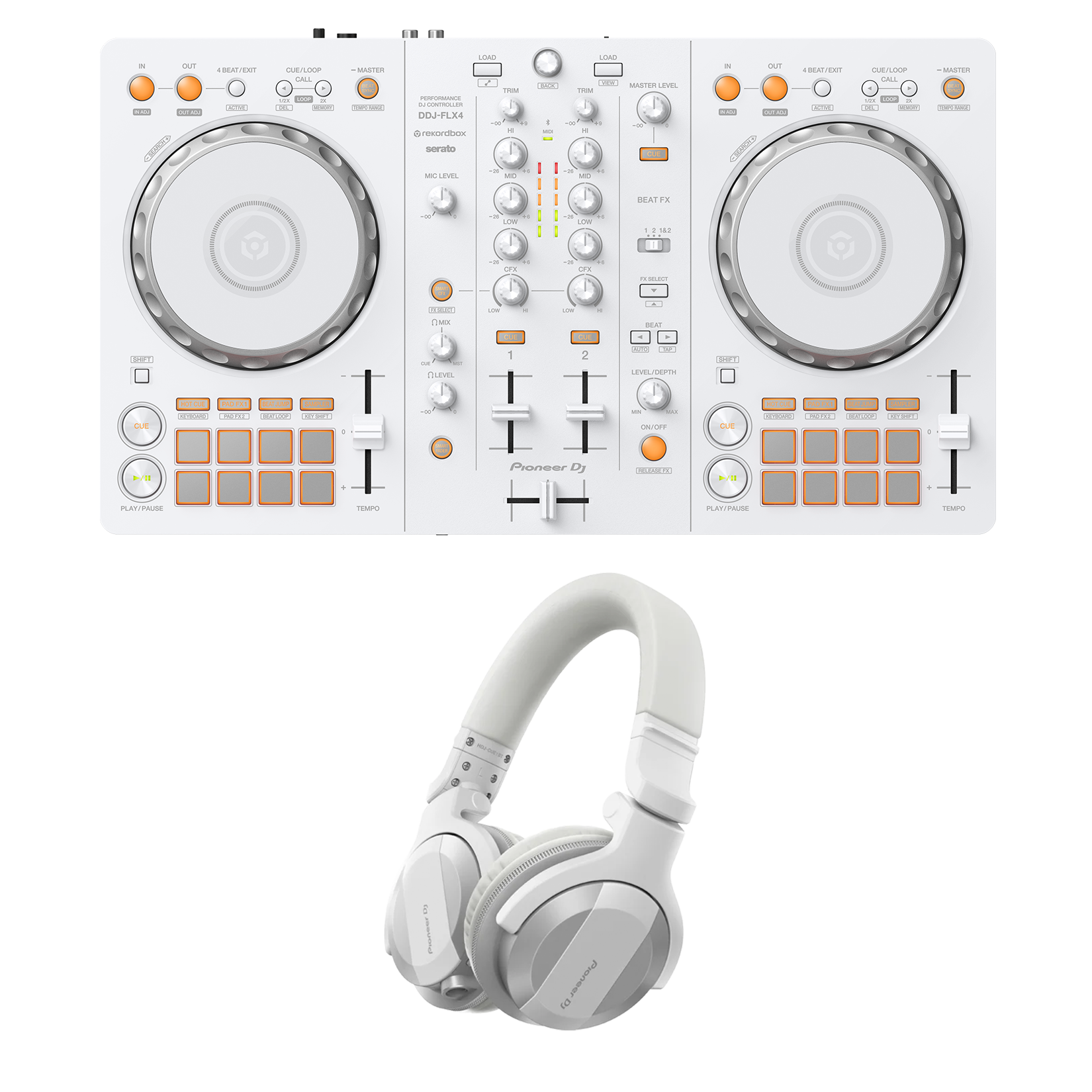 DDJ-FLX4-W + HDJ-CUE1BT-W Bundle – Pioneer DJ Store