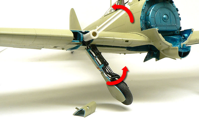 プラモ日記 » 零式艦上戦闘機21型 その11 脚の取り付けとデカール貼り