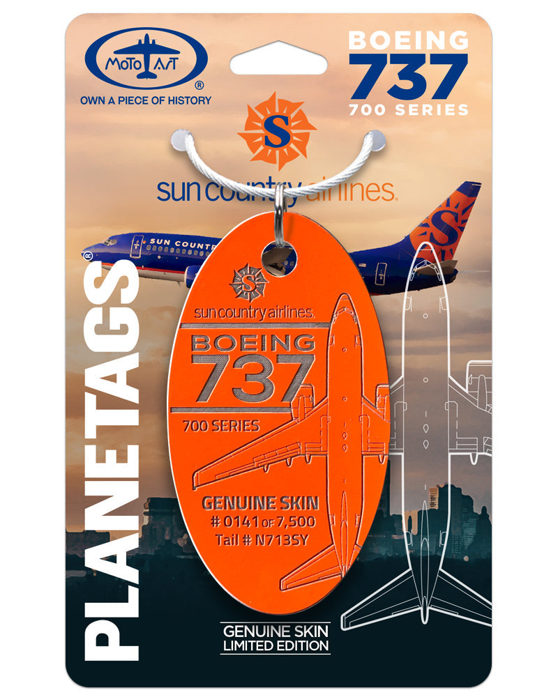 Sun Country Airlines® 737 N713SY PlaneTags – MotoArt PlaneTags