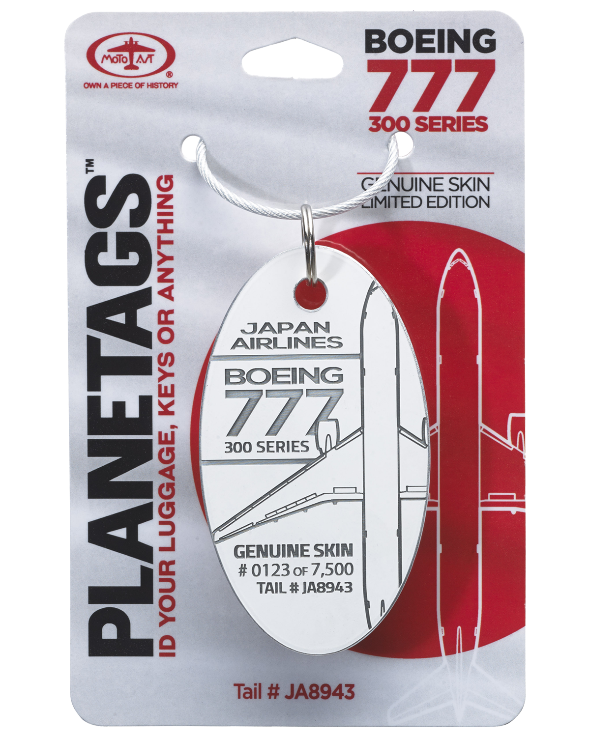 Custom Boeing 777-346 PlaneTag Tail # | PlaneTags™ – MotoArt PlaneTags