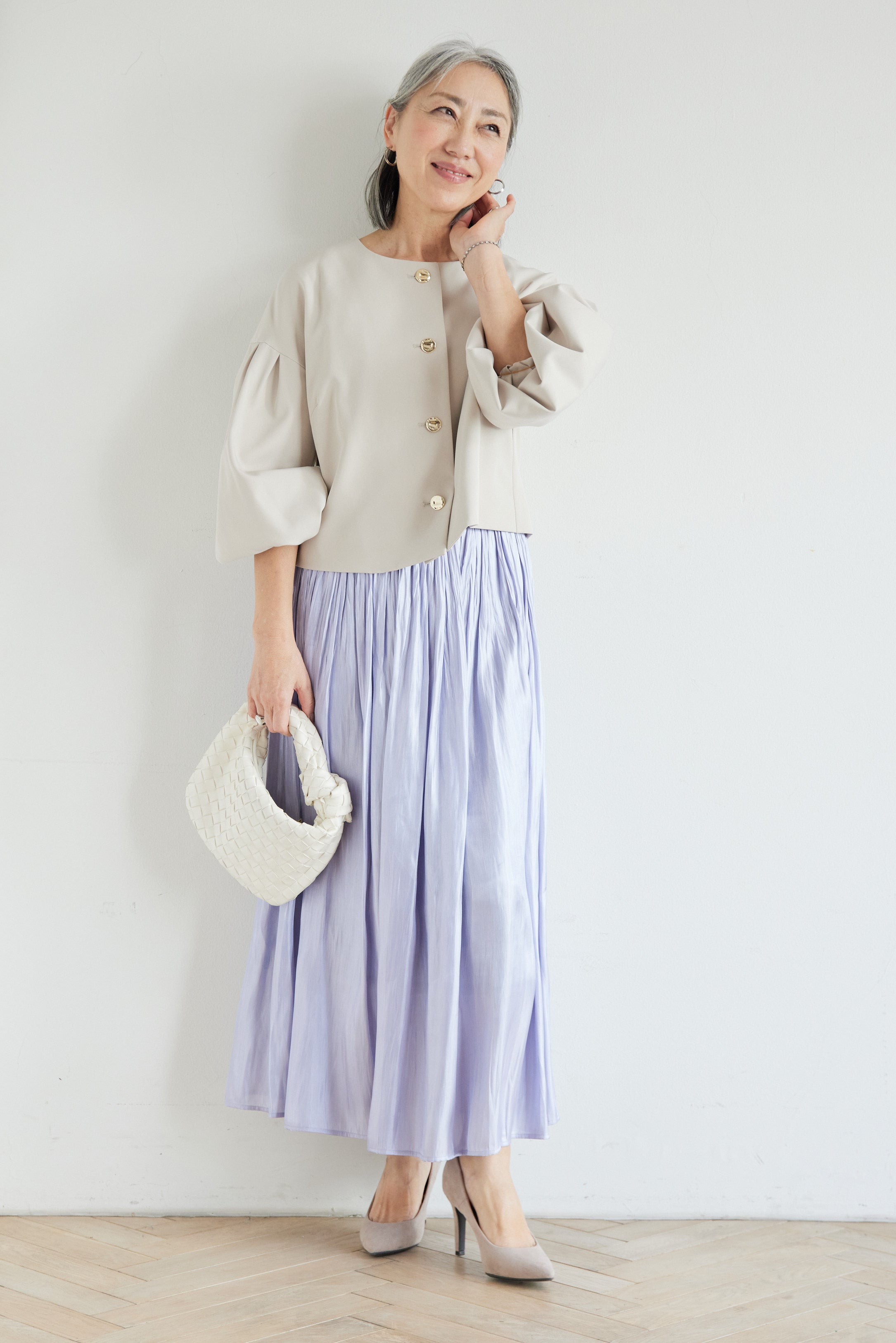 シャイニーギャザースカート – plusotoha