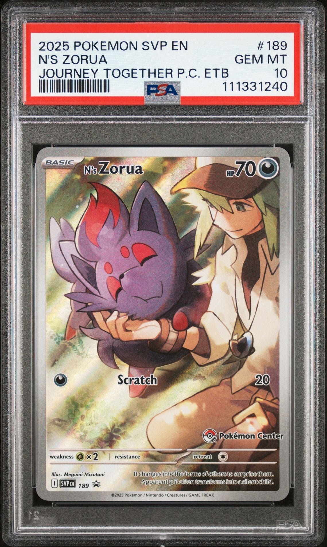 PSA 10 N's Zorua Pokemon Center Exclusive JTG – PokeSpirit