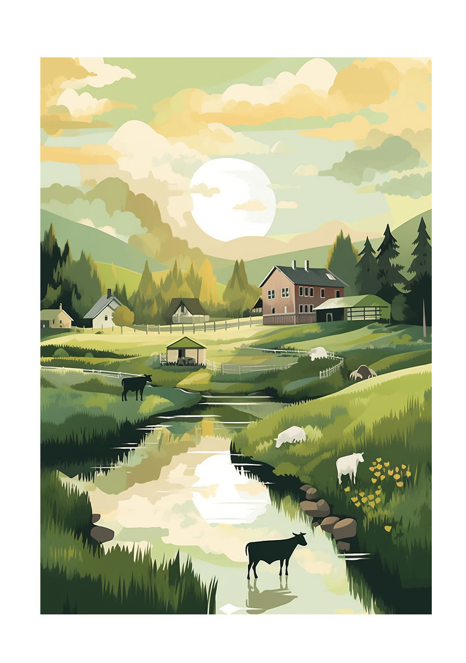 田園風景のアートポスター:rural_landscape_a942 通販